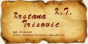 Krstana Trišović vizit kartica